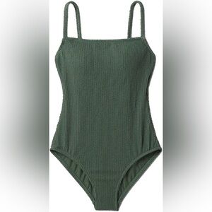 Kona Sol Green Crinkle One Piece Bodysuit